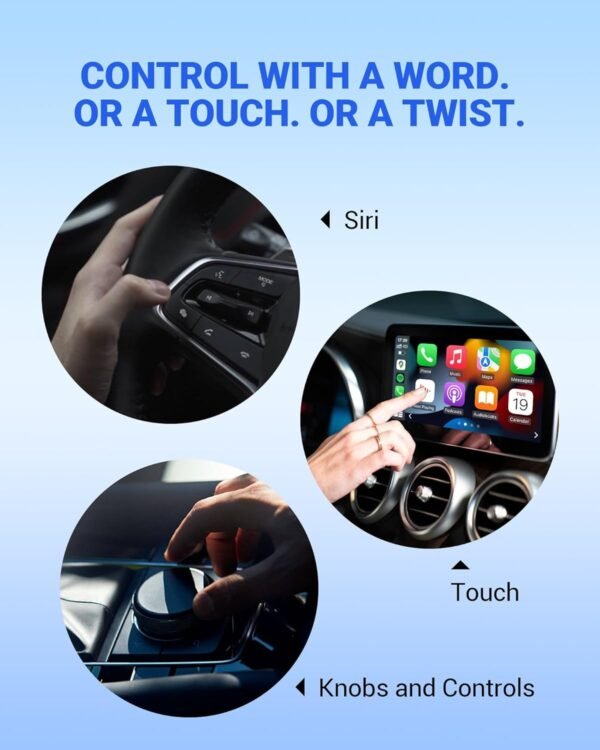 Ottocast U2Air Pro Wireless Carplay Adapter For Iphone - 2025 Newest Version Wired To Wireless Carplay Dongle - Dual-Band Wifi, Low Latency, Online Update, Plug Play For Factory...