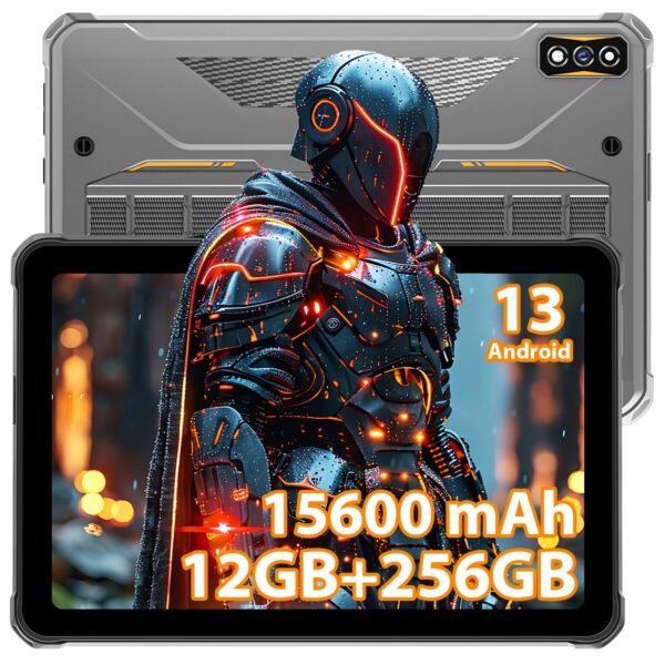R7 Rugged Tablet Android 13, 15600Mah 10.1 Inch Hd+ Waterproof Tablet, 12Gb+256Gb/(2Tb Tf) Outdoor Work Tablets, 16Mp+16Mp Camera Octa Core/Daul Sim 4G/Ip68&Amp;Ip69K/Face...