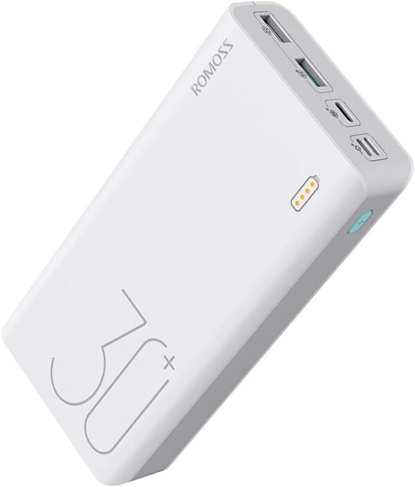 Romoss 18W 30000Mah Power Bank, 3 Inputs &Amp; 3 Outputs Big Capacity Usb C Portable Charger, Fast Charging &Amp; Recharging External Battery Packs For Iphone 14/13/12, Galaxy, Ipad,...