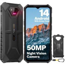 Rugged Phones, Ulefone Armor X13 (12+64GB), 50MP Rear Camera, 24MP Night Vision Camera, Android 14 OS Rugged Smartphone, 6.52” Screen, 6320mAh, NFC, GPS, Package with Exclusive...
