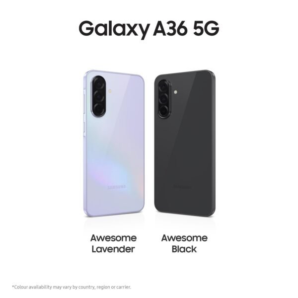 Samsung Galaxy A36 5G A Series Mobile Phone, Awesome Intelligence, 6.7'' Display, Long Battery Life, Super Fast Charging, 128Gb Storage, Lavender [Au Version]