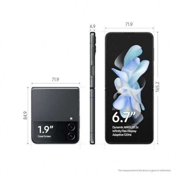 Samsung Galaxy Z Flip 4 5G, 128Gb, Blue (Renewed)