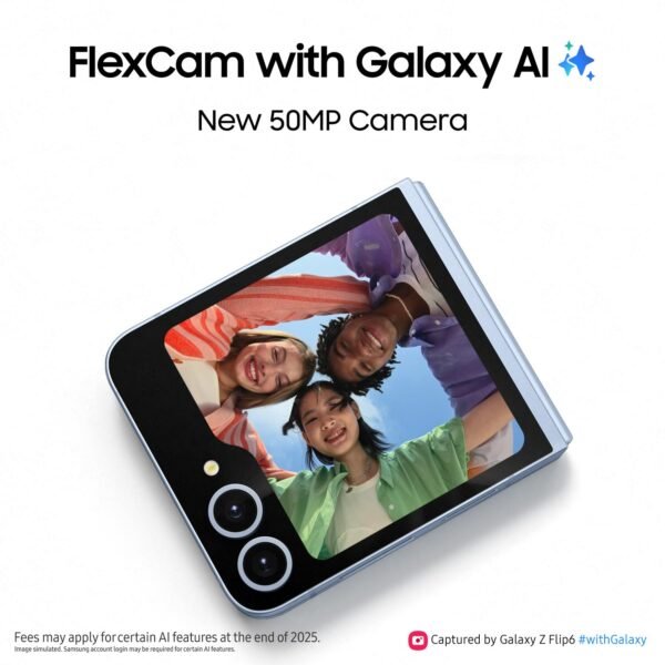 Samsung Galaxy Z Flip6 Ai Smartphone, 12Gb Ram, 256Gb Storage, Silver Shadow [Au Version]