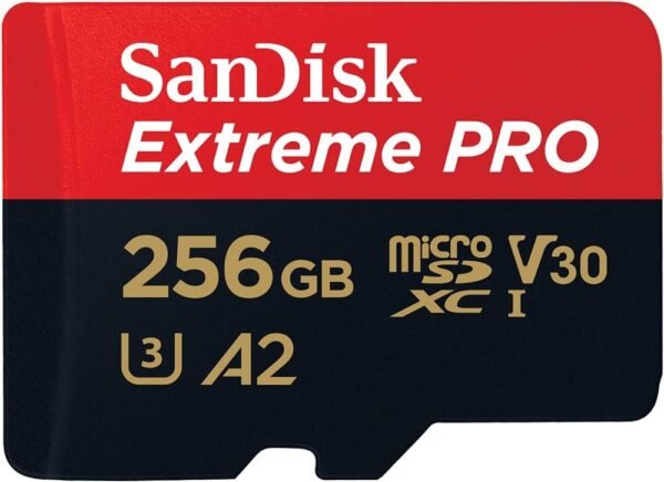 Sandisk Extreme Pro Class 10 Microsdxc 256Gb Uhs-I U3 Memory Card With Adapter