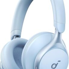 Soundcore by Anker, Space One, Active Noise Cancelling Headphones, 2X Stronger Voice Reduction, 40H ANC Playtime, App Control, LDAC Hi-Res Wireless Audio (Sky Blue)