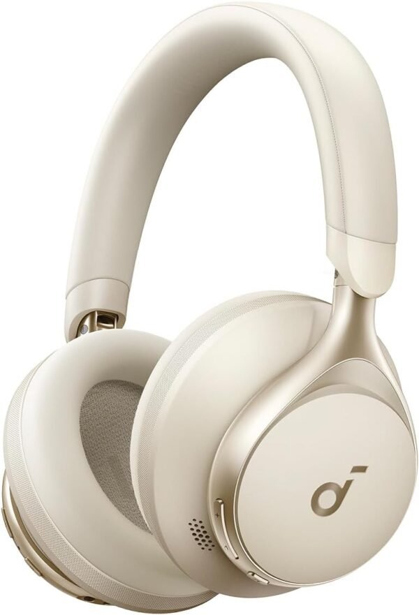 Soundcore By Anker, Space One, Active Noise Cancelling Headphones, 2X Stronger Voice Reduction, 40H Anc Playtime, App Control, Ldac Hi-Res Wireless Audio (Latte Cream)