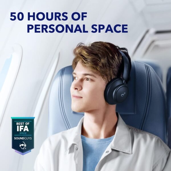 Soundcore By Anker Space Q45 Adaptive Noise Cancelling Headphones, Reduce Noise By Up To 98%, Ultra Long 50H Playtime, App Customization, Hi-Res Sound With Details, Bluetooth 5.3