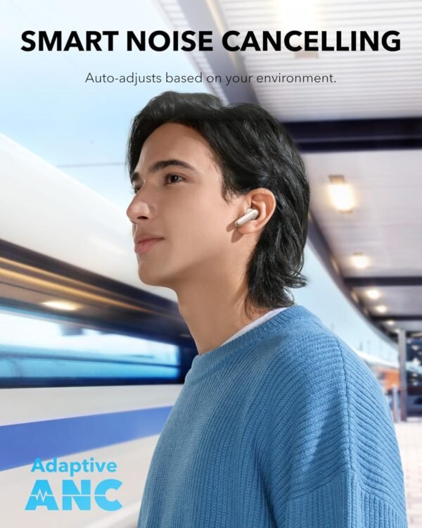Soundcore P40I By Anker, Noise Cancelling Wireless Earbuds, Adaptive Noise Cancelling To Environments, Heavy Bass, 60H Playtime, 2-In-1 Case And Phone Stand, Ipx5, Wireless...