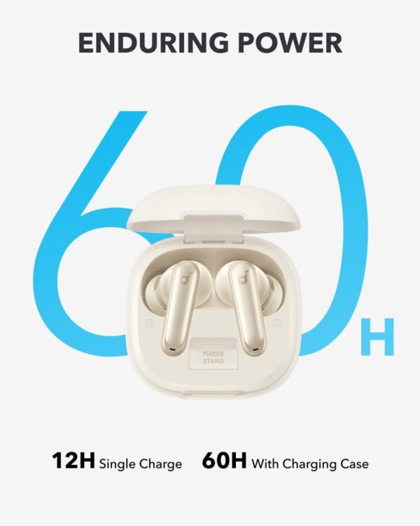 Soundcore P40I By Anker, Noise Cancelling Wireless Earbuds, Adaptive Noise Cancelling To Environments, Heavy Bass, 60H Playtime, 2-In-1 Case And Phone Stand, Ipx5, Wireless...