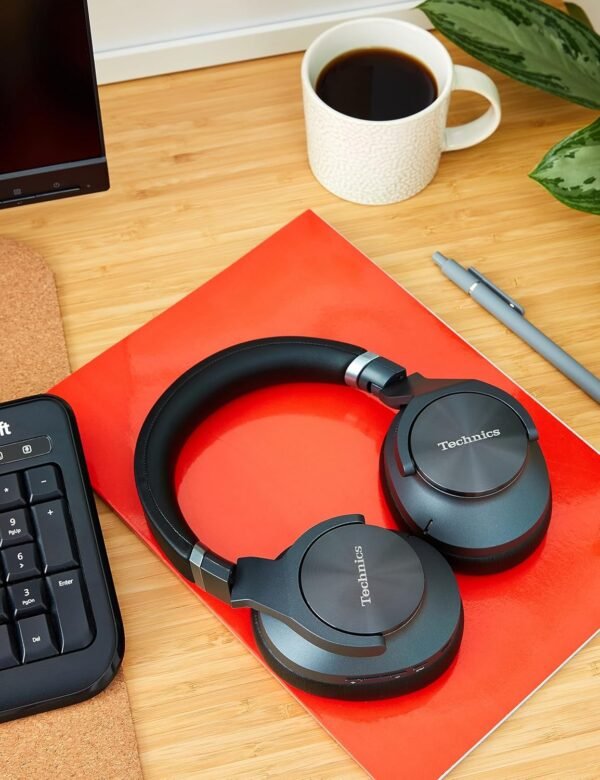 Technics Premium Noise Cancelling, Multi-Point Wireless Bluetooth Headphones With Up To 50 Hours Play Back And Mic, Black (Eah-A800E-K)