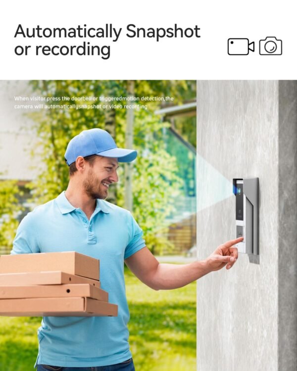 Tmezon 4 Wire Wifi Video Intercom System Doorbell With Camera And 7 Inch Monitor Ip 1080P Wired Video Door Phone No Monthly Fees,Support Remote Unlock,Snapshot,Tuya,Need Cable