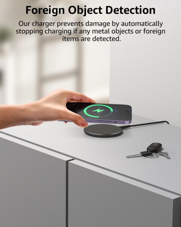 Tozo 2025 Upgraded W1 Wireless Charger 15W Max Fast Wireless Charging Pad Compatible With Iphone 15/15 Plus/15 Pro Max/14/13/Se/12 Series, Samsung Galaxy S24/S23/S22 Series (No...