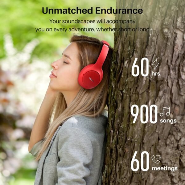 Tozo Ht2 Hybrid Active Noise Cancelling Wireless Headphones, 60H Playtime Lossless Audio Over Ear Bluetooth Headphones, Hi-Res Audio Deep Bass Foldable Lightweight Headset For...