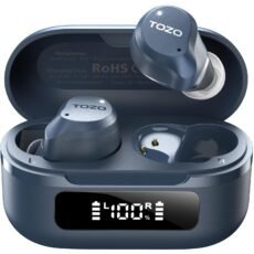 TOZO New Hybrid Active Noise Cancelling Wireless Earbuds, 6 Mics ENC Clear Call, IPX8 Waterproof, in Ear Bluetooth 5.3 Headphones Stereo Bass Heasets 59H Playtime with LED...