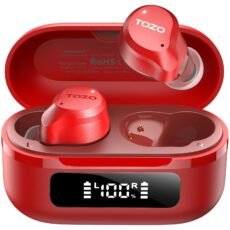 TOZO New Hybrid Active Noise Cancelling Wireless Earbuds, 6 Mics ENC Clear Call, IPX8 Waterproof, in Ear Bluetooth 5.3 Headphones Stereo Bass Heasets 59H Playtime with LED...