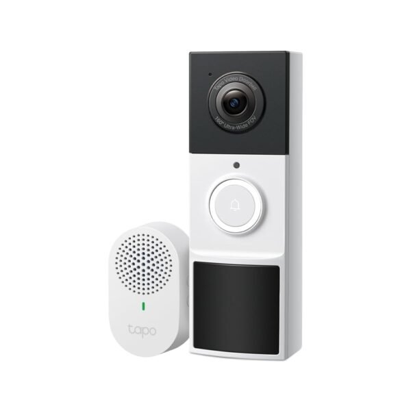 Tp-Link Tapo Smart Battery Video Doorbell, Home Security System, 2K, 160° Fov, Flexible, Head-To-Toe,Two-Way Video, Ai Detection, Color Night Vision,Ring Call, Anti-Theft...