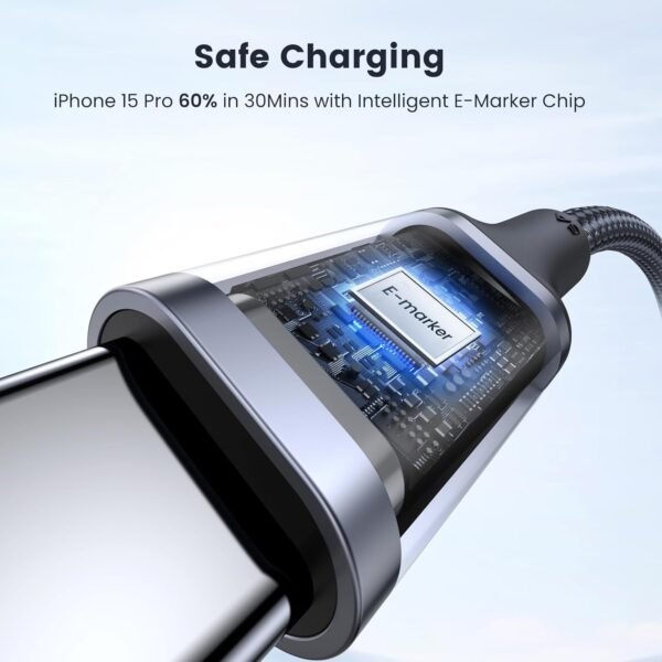 Ugreen 2 Pack 100W Usb C To Usb C Cable 2M Usbc To Usbc Pd Fast Charging Type C Charger Cable For Iphone 16 Pro Max, Macbook Pro, Ipad Pro, Dell, Matebook, Chromebook, Pixel,...
