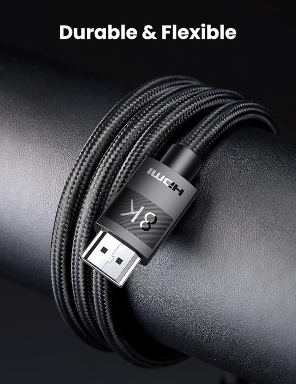 Ugreen 8K@60Hz Certified Hdmi 2.1 Cable 2M Ultra Speed 10K 60Hz 4K 240Hz Braided Cord Support 48Gbps Dynamic Hdr Earc Dolby Atmos Hdcp Compatible With Ps5 Ps4 Xbox Roku Tv Hdtv...