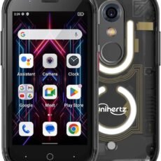 Unihertz Jelly Star, The World's Smallest Android 13 Smartphone Transparent Design LED Light NFC OTG Black (EU Charger)