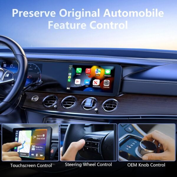Upgrade 2 In1 Wireless Carplay Adapter For Apple, Android Auto Wireless Adapter, Stable Fast Connection For Convert Factory Wired To Wireless, Fit For Ios 8+, Android 11+, Cars...