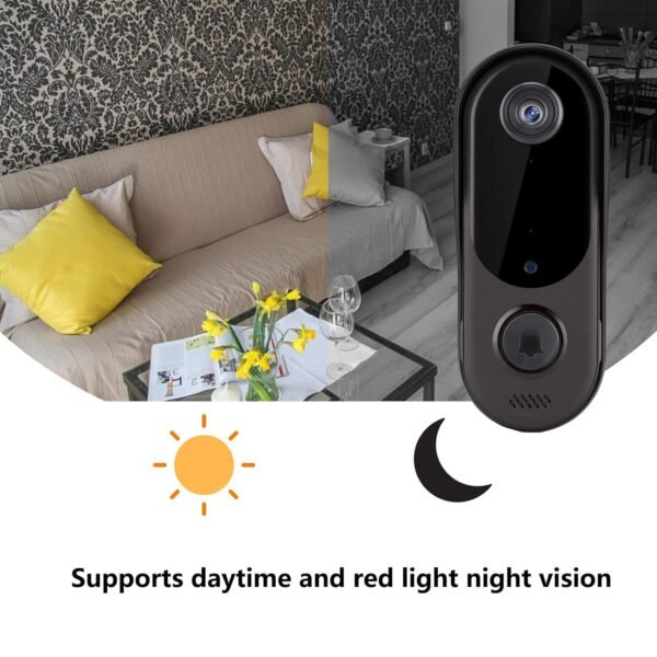 Video Doorbell Camera Hd, Wireless Doorbell Camera With Chime, Wireless Operated, Hd Night Vision, 2-Way Audio, Ip65 Waterproof, Cloud Storage(For Ios &Amp; Android)