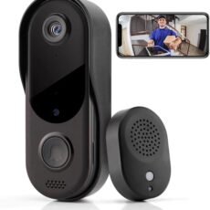 Video Doorbell Camera HD, Wireless Doorbell Camera with Chime, Wireless Operated, HD Night Vision, 2-Way Audio, IP65 Waterproof, Cloud Storage(for iOS & Android)