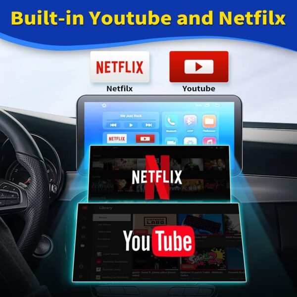 Wireless Carplay Adapter - 3 In 1 Wireless Carplay And Android Auto Adapter With Built In Netflix Youtube Support Tf Card Only For Original Car Models After 2016 With Wired Car...
