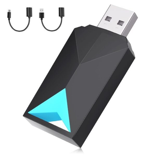 Wireless Carplay Adapter/Android Auto, 2 In 1 Wired To Wireless Carplay Dongle Fit For Factory Wired Carplay/Android Auto Cars 2016+, 5Ghz Wifi Low Latency Plug-Play Online...