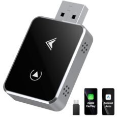 Wireless Carplay Adapter & Android Auto Wireless Adapter, 2 in 1 Carplay Dongle for iPhone/Android - Converts Wired to Wireless, Plug & Play USB Car Play for Car from 2017+
