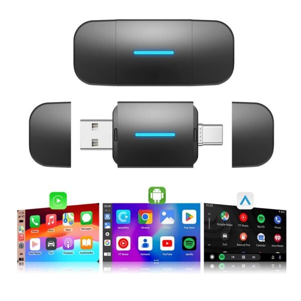 Wireless Carplay Adapter, Converts Wired Carplay To Mini Wireless Carplay Adapter For Iphone, For Cars Manufactured In 2015 And Later, Compatible With Apple Iphone Ios 10+...
