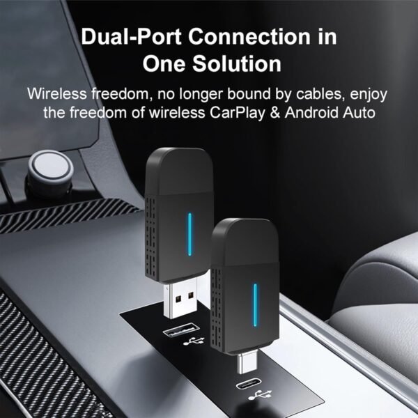 Wireless Carplay Adapter, Converts Wired Carplay To Mini Wireless Carplay Adapter For Iphone, For Cars Manufactured In 2015 And Later, Compatible With Apple Iphone Ios 10+...