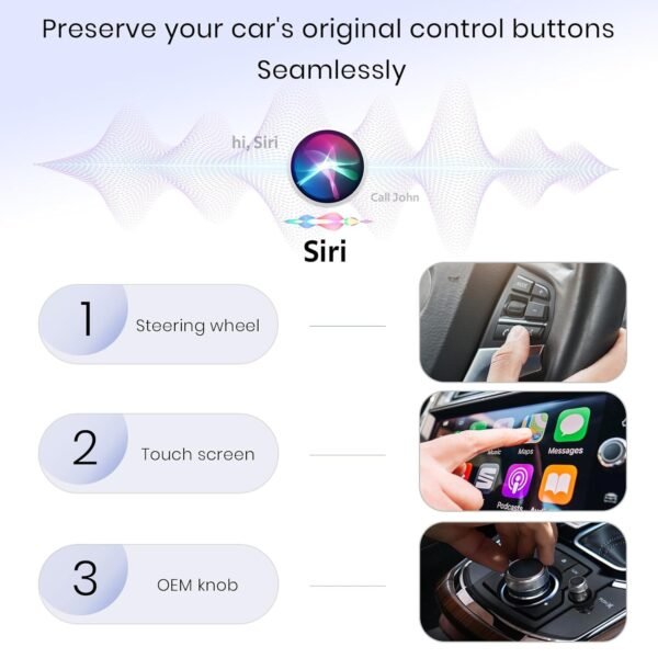 Wireless Carplay Adapter For Iphone - Converts Wired To Wireless Apple Carplay, Mini Size With Extension Cable Usb &Amp; Usb-C/Type-C, Stable Control, No Delay - Black