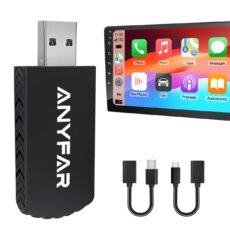 Wireless Carplay Adapter for iPhone, Dual-Core 5G Chip Auto-Connect in Seconds No Latency, Thermal Vent Design, With USB-C and USB-A Cables, Only for Factory Wired CarPlay Car...