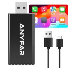 Wireless CarPlay Adapter for iPhone, Dual-core 5G Chip (Upgraded), Auto-connect in Seconds, 5.8Ghz WiFi No Lag, Car Play Dongle with USB-C & USB-A Cables for OEM Wired CarPlay...
