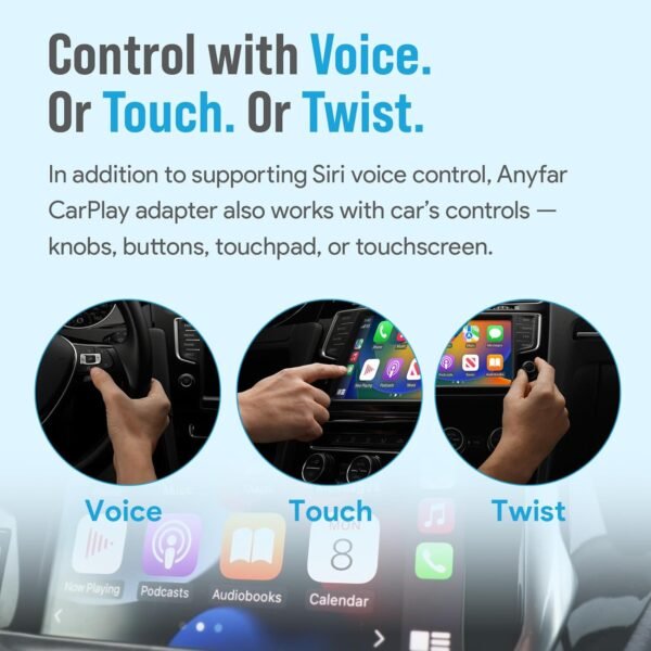 Wireless Carplay Adapter For Iphone, Dual-Core 5G Chip (Upgraded), Auto-Connect In Seconds, 5.8Ghz Wifi No Lag, Car Play Dongle With Usb-C &Amp; Usb-A Cables For Oem Wired Carplay...