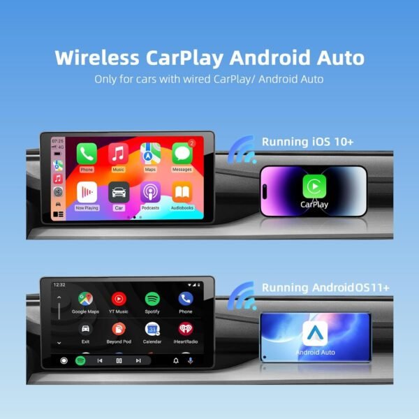 Wireless Carplay Android Auto Adapter, 2025 Upgraded(2+32Gb),Support Netflix Youtube Tiktok Playstore Tf Card Usb Flash Driver, For 2016+ Factory Wired Carplay/Android Auto...