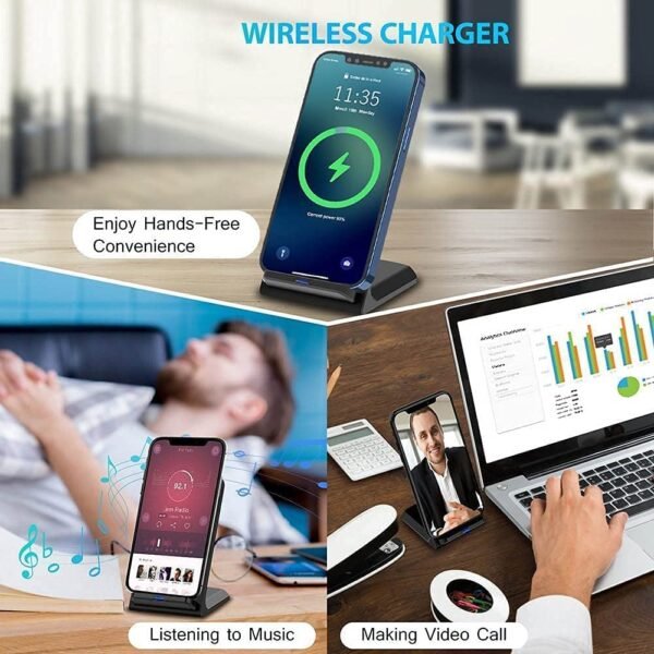 Wireless Charger 20W Max Fast Wireless Charging Stand Compatible With Iphone 14 15 16 Pro Max/13 Pro/12/11/Xs Max/Xs/Xr/8, Samsung Galaxy S24/S23/S22/S21/S20/Note 20 And More...