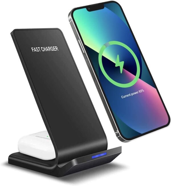 Wireless Charger 20W Max Fast Wireless Charging Stand Compatible With Iphone 14 15 16 Pro Max/13 Pro/12/11/Xs Max/Xs/Xr/8, Samsung Galaxy S24/S23/S22/S21/S20/Note 20 And More...