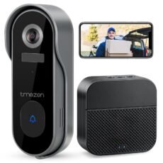 Wireless Video Doorbell Camera, TMEZON 1080P HD WiFi Doorbell Camera with Chime, Two-Way Audio, PIR Motion Detection, IP65 Waterproof, Night Vision, Cloud Storage, 2.4ghz WiFi...