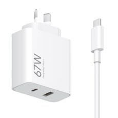 Xiaomi 67W Dual USB-A/C GaN Wall Charger, Fast Charging 60W/45W/30W/25W/20W USB Power Adapter AU Plug, Wall PD Charger for MacBook, iPad Pro, Pixel, Dell XPS, iPhone, Galaxy,...