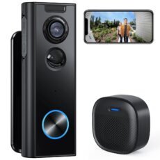 XTU Doorbell Camera 2K HD - NO Subscribe Video Doorbell with Multi-Angle Bracket - Local/Cloud Storage - 2.4GHz Wi-Fi - Works with Alex and Google Home