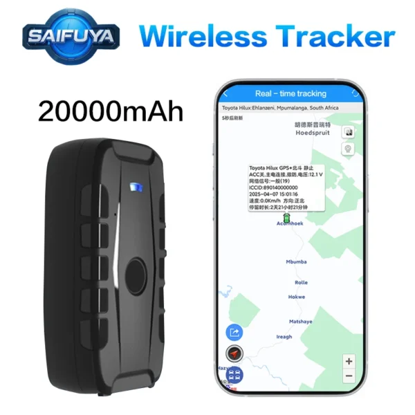 4g Wireless Car Gps Positioning Tracker Without Installation 20000 Mah Working 100 Days App Free