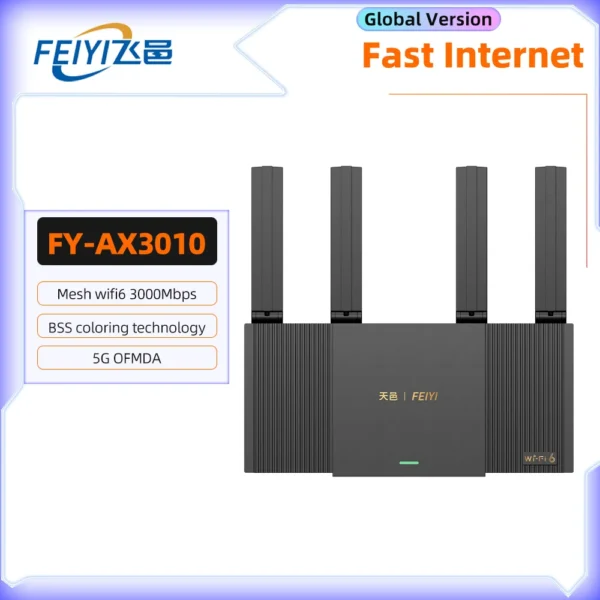 FEIYI AC2100 Wifi Router Dual Band Gigabit 2.4G 5.0GHz 2034Mbps Wireless Router Amplifier Wifi Signal Repeater Home Internet - AU PLUG - FY-AX3010