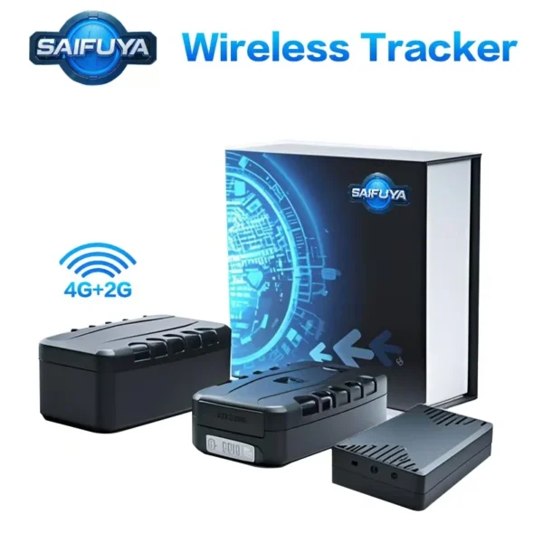 Car Gps Tracker Charging 20,000 Mah Work 100 Days Accurate Positioning with Magnet Free Installation Real-Life Map Global Positioning