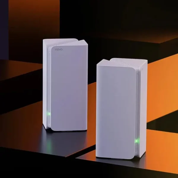 Tenda AX5400 Mesh Gigabit Router WiFi6 Nova EM/MX15 Pro 7300 sq.ft Coverage Whole Home System Tri-core 160 MHz Chinese Version - 2 pcs 5600 sq.ft - EU Plug