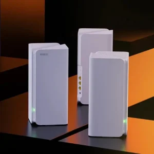 Tenda AX5400 Mesh Gigabit Router WiFi6 Nova EM/MX15 Pro 7300 sq.ft Coverage Whole Home System Tri-core 160 MHz Chinese Version - 3 pcs 7300 sq.ft - EU Plug