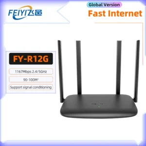 FEIYI AC2100 Wifi Router Dual Band Gigabit 2.4G 5.0GHz 2034Mbps Wireless Router Amplifier Wifi Signal Repeater Home Internet - AU PLUG - FY-R12G
