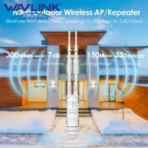 WAVLINK Outdoor Wi Fi Extender: 300 Mbps, Long Range