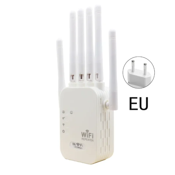 1200Mbps WiFi Repeater Wifi Amplifier Signal Wifi Extender Network Wi fi Booster 2.4G 5Ghz Long Range Wireless Wi-fi Repeater - EU Plug