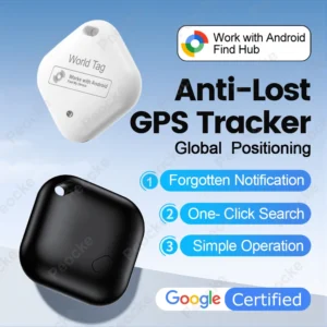 Mini GPS Tracker Compatible with Google Find Hub Device Smart Locator Pet Car Key Anti Lost GPS Track Finder For Android System